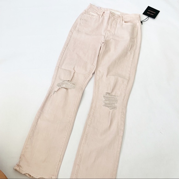 MOTHER Denim - Mother Women's Soft Pink High Waisted Rascal Ankle